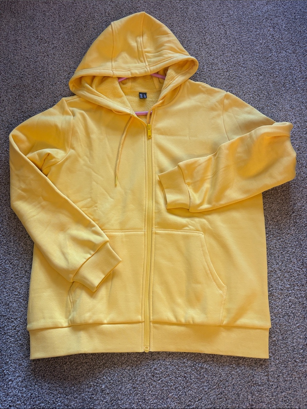 Women’s Yellow Full-Zip Hooded Jacket